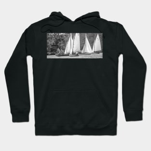 Pack of brown boats on the Norfolk Broads Hoodie